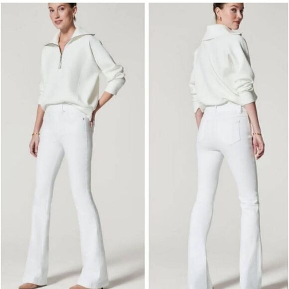SPANX Flare White Jeans Reflect Your Style!  Size Large $148 - Picture 1 of 13